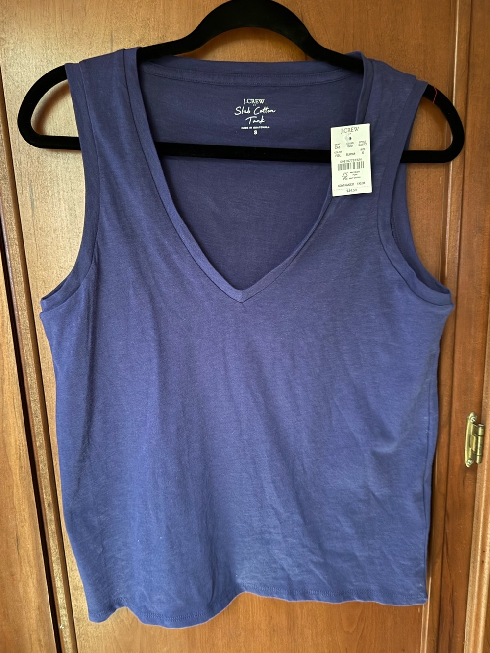 J. Crew Sleeveless V-Neck Tank Top - Navy Blue